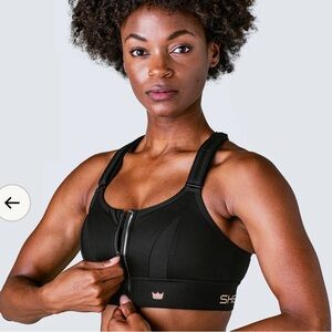 SHEFIT Black Sports Bra Ultimate Adjustable Luxe